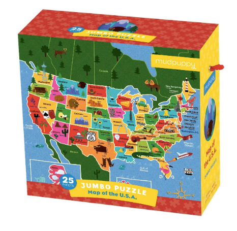 Mudpuppy Map of the USA Jumbo Puzzle |Mockingbird Baby & Kids Boutique
