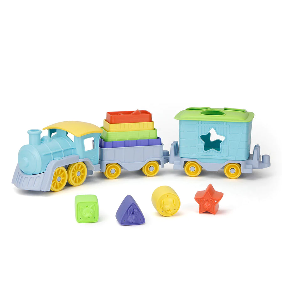 Green Toys Sort and Stack Train |Mockingbird Baby & Kids