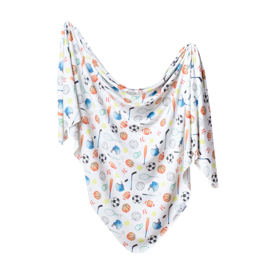 Copper Pearl Varsity Knit Swaddle Blanket |Mockingbird Baby & Kids