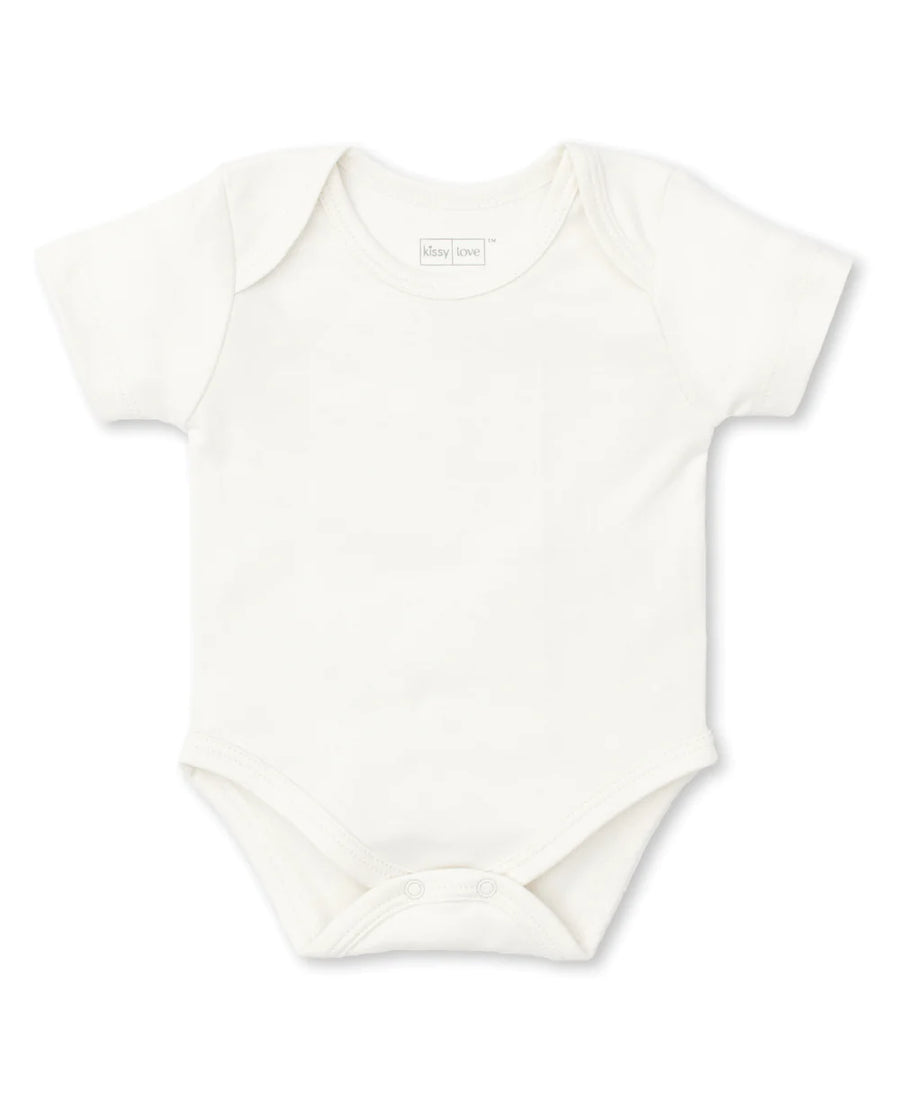 Kissy Kissy Short Sleeve Bodysuit, Cream |Mockingbird Baby & Kids