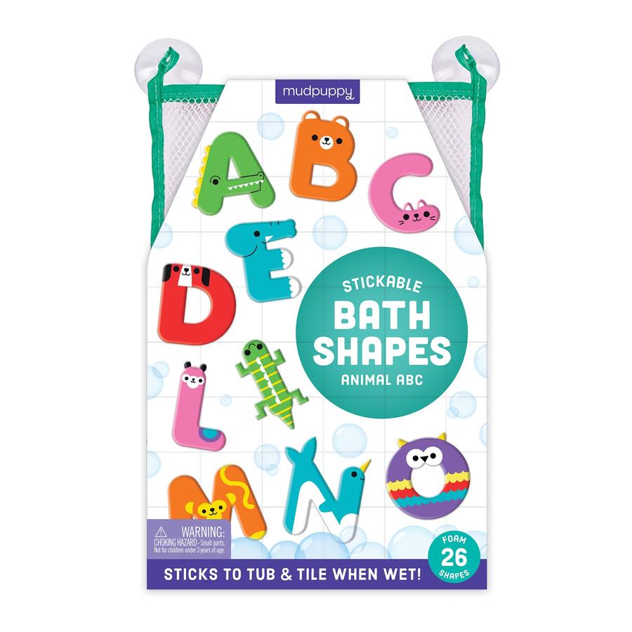 Mudpuppy Animal ABC Stickable Foam Bath Shapes |Mockingbird Baby & Kids