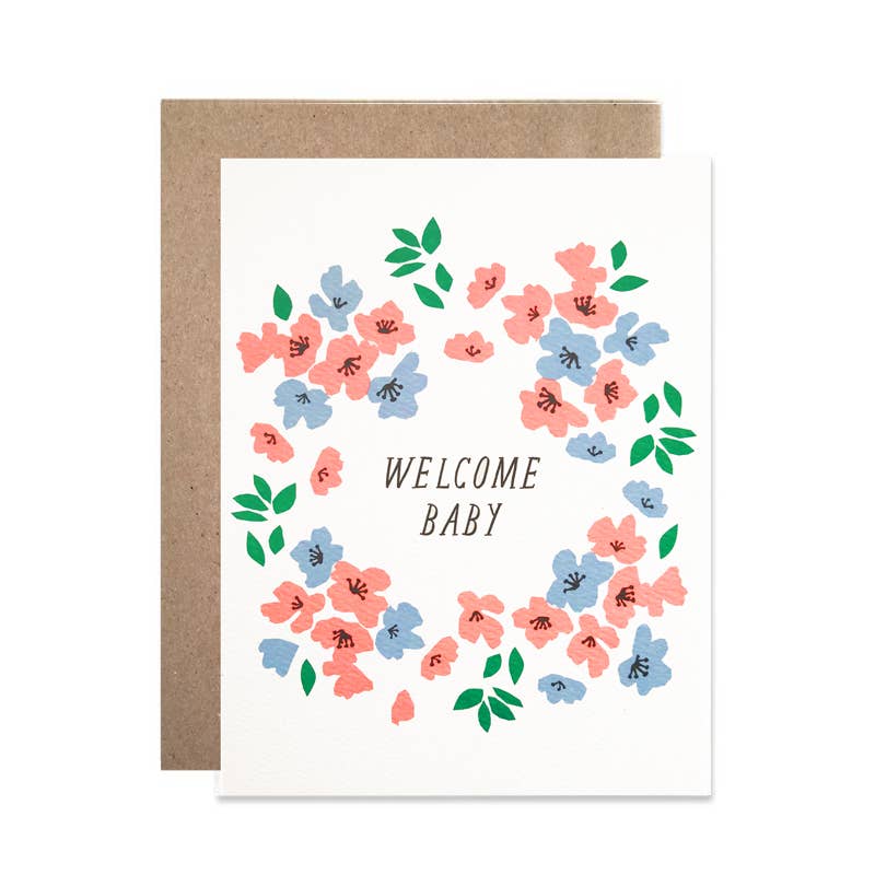 Hartland Brooklyn Welcome Baby Wreath Card |Mockingbird Baby & Kids