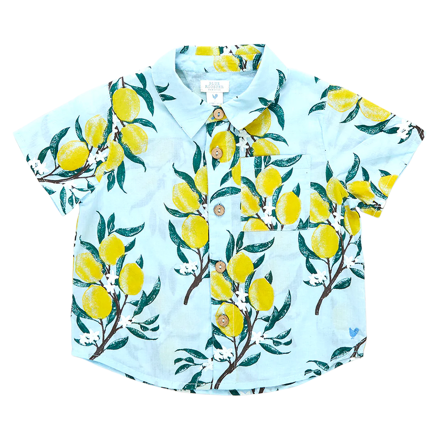 Pink Chicken Jack Shirt, Lemon Branch |Mockingbird Baby & Kids