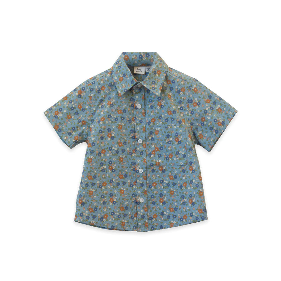 Beet World Collar Shirt, Cottage Floral |Mockingbird Baby & Kids