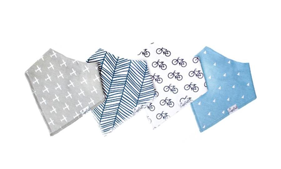 Copper Pearl Cruise Baby Bandana Bib Set (4-Pack) |Mockingbird Baby & Kids