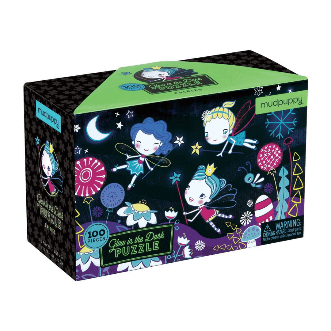 Fairies Space Glow-In-the-Dark Puzzle, 100 Pieces