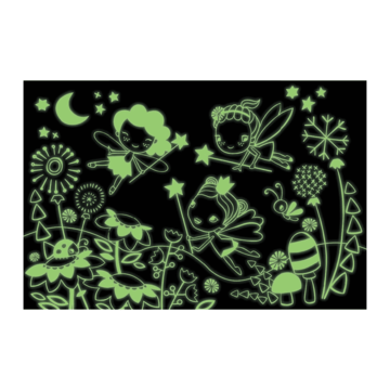 Fairies Space Glow-In-the-Dark Puzzle, 100 Pieces