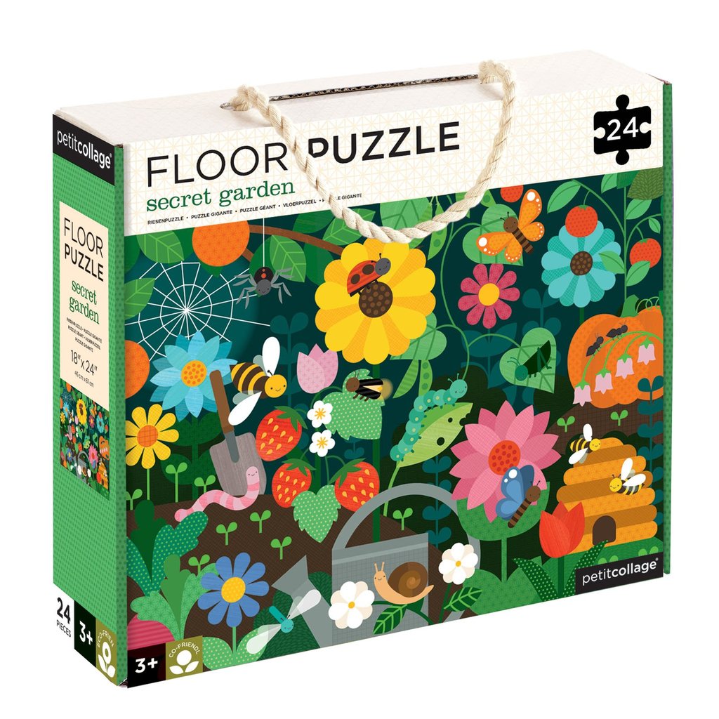 Petit Collage Secret Garden Floor Puzzle, 24 Pieces