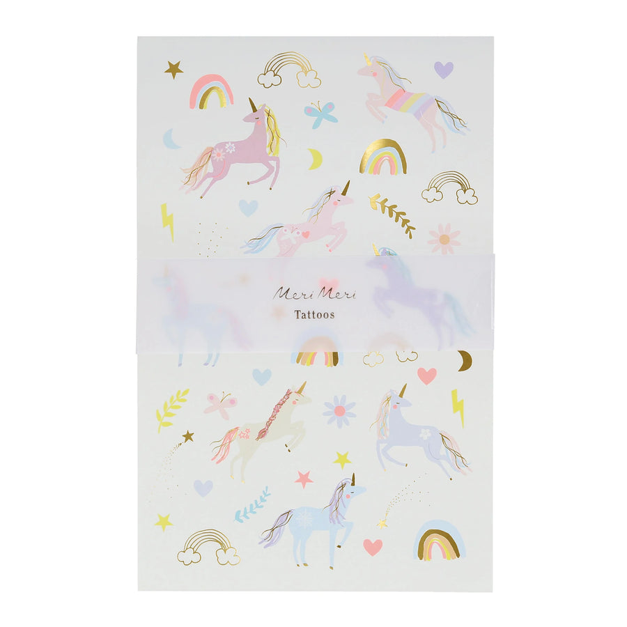 Meri Meri Unicorn Tattoo Sheet |Mockingbird Baby & Kids