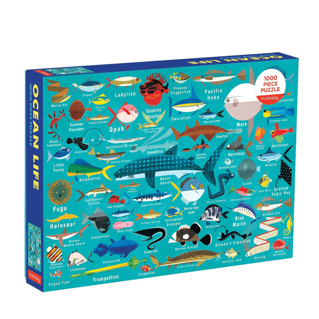 Mudpuppy Ocean Life 1000 Piece Puzzle |Mockingbird Baby & Kids