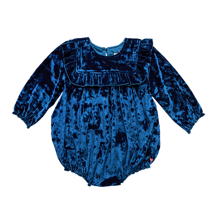 Pink Chicken Quinn Bubble, Blue Velvet |Mockingbird Baby & Kids