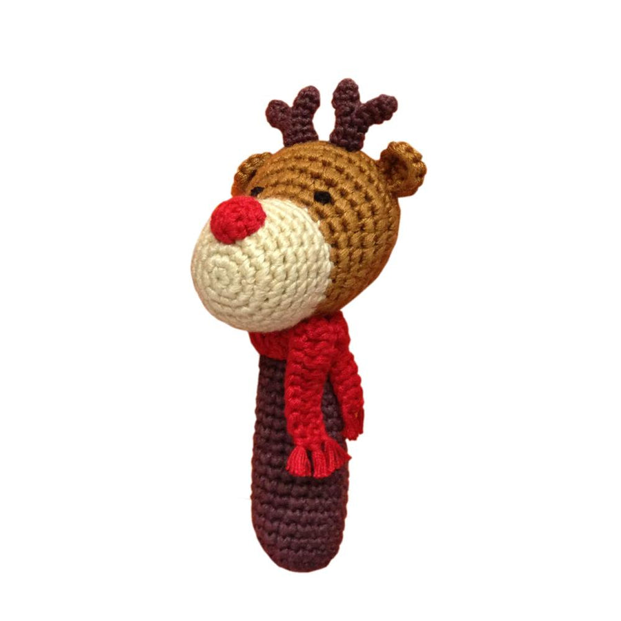 Cheengoo Reindeer Stick Hand Crocheted Rattle |Mockingbird Baby & Kids