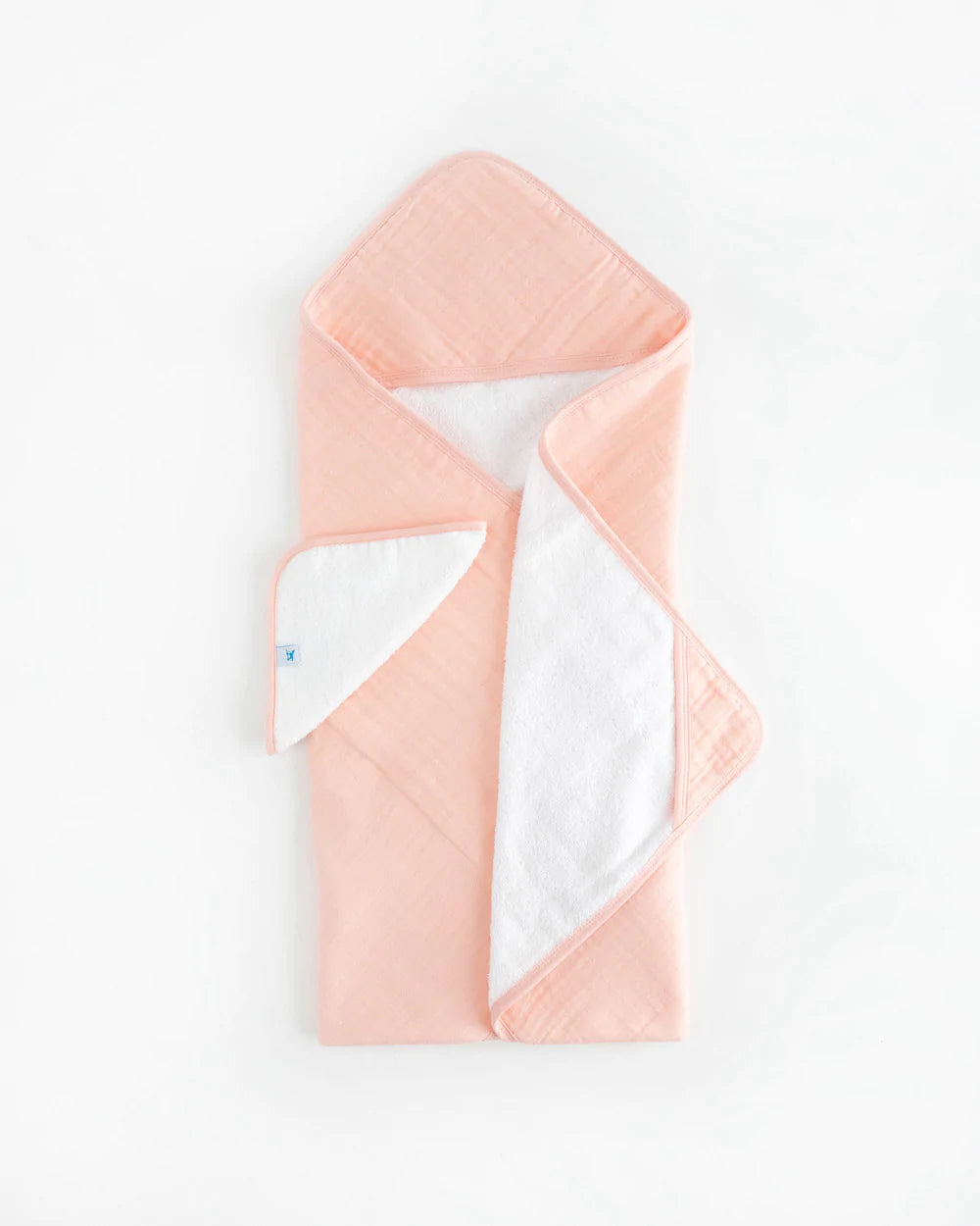 Little Unicorn Cotton Hooded Towel & Wash Cloth Set, Rose Petal |Mockingbird Baby & Kids