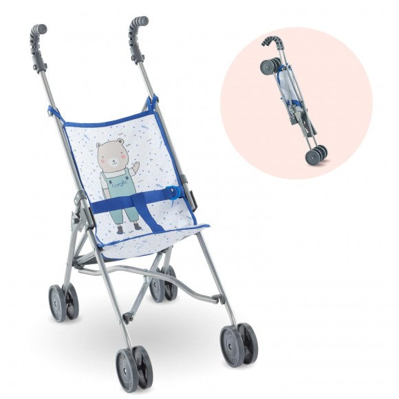 Corolle Blue Umbrella Stroller for 14” / 17” Baby Doll |Mockingbird Baby & Kids