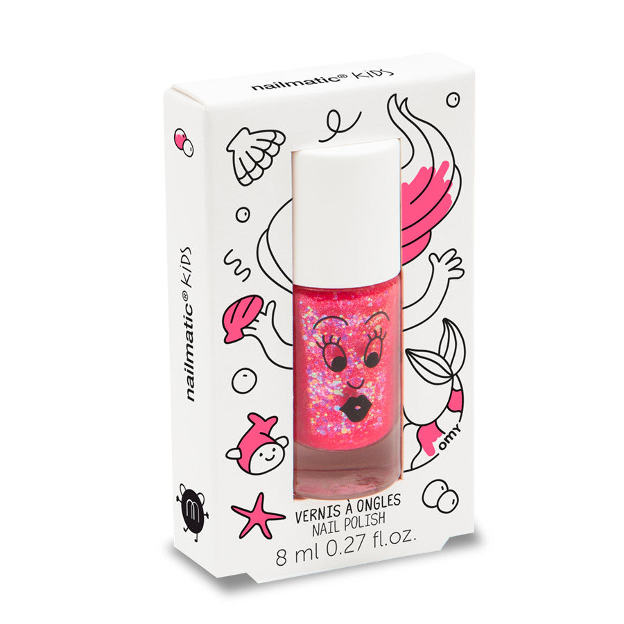Nailmatic Sissi Water-Based Nail Polish - Pink Glitter |Mockingbird Baby & Kids