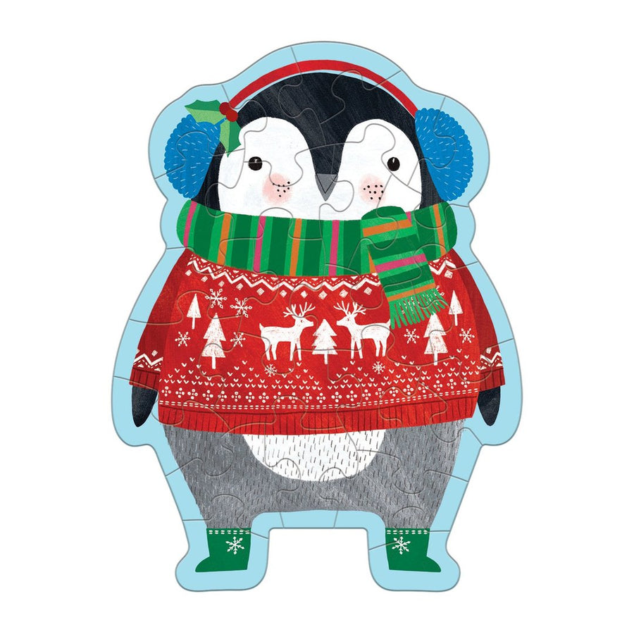 Mudpuppy Winter Penguin Mini Puzzle, 24 Pieces |Mockingbird Baby & Kids
